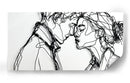 Siluetas de pareja adolescente - DIEGO D L | Cuadro decorativo de Canvas Lab