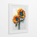 Dibujo girasoles azules - DIEGO D L | Cuadro decorativo de Canvas Lab