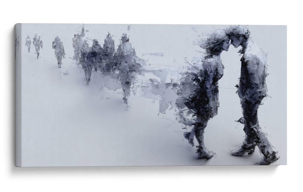 Pareja abstracta caminando - DIEGO D L | Cuadro decorativo de Canvas Lab