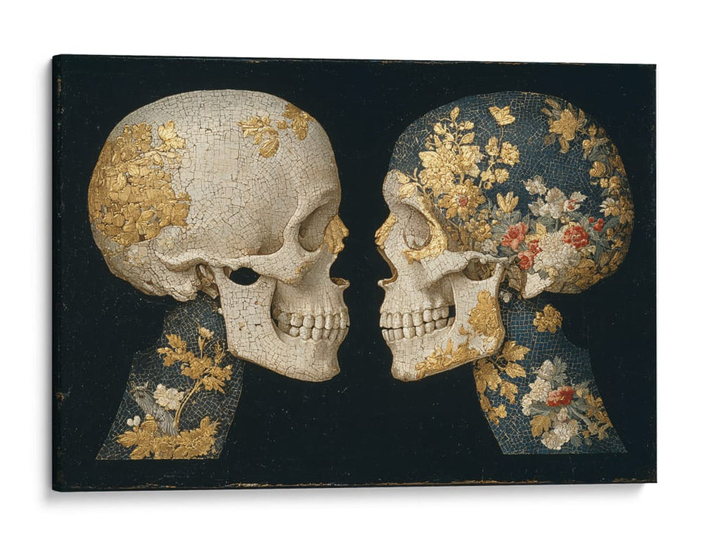 Calaveras con flores - DIEGO D L | Cuadro decorativo de Canvas Lab