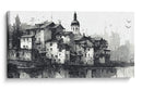 Puerto e iglesia - DIEGO D L | Cuadro decorativo de Canvas Lab