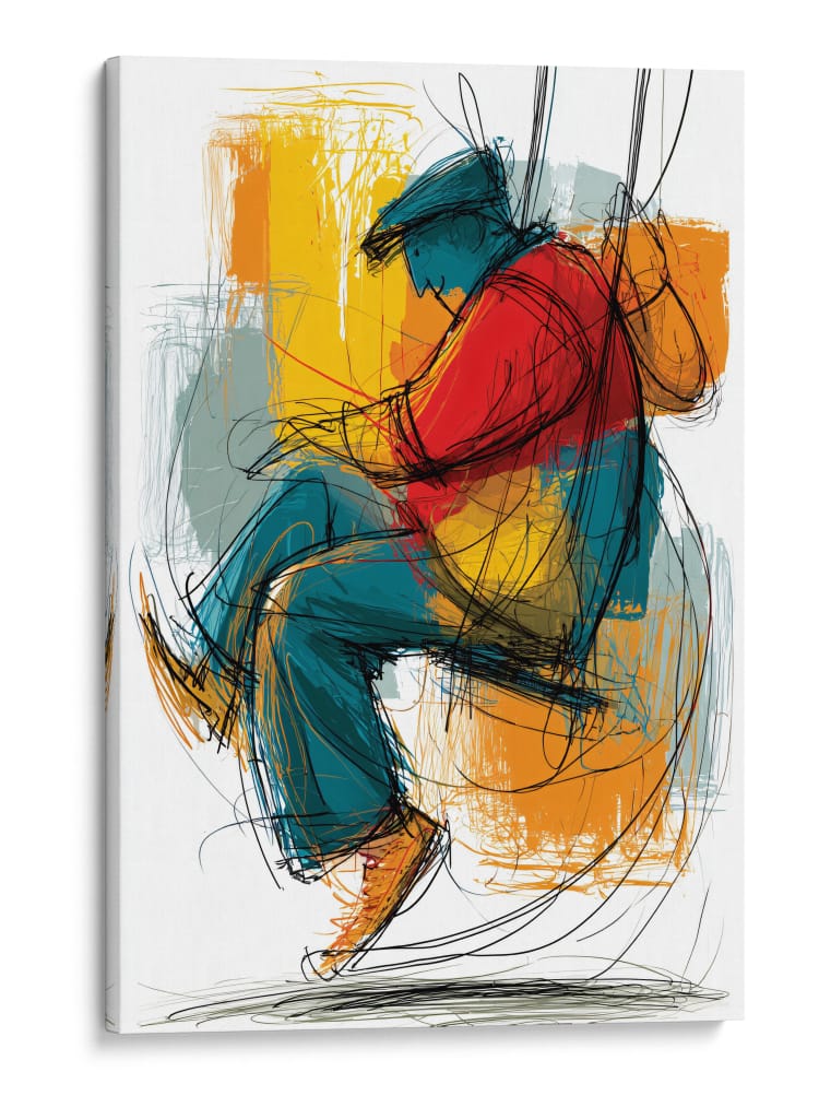 Hombre solitario en columpio - DIEGO D L | Cuadro decorativo de Canvas Lab