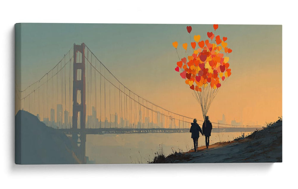 Cita en Golden Bridge - DIEGO D L | Cuadro decorativo de Canvas Lab