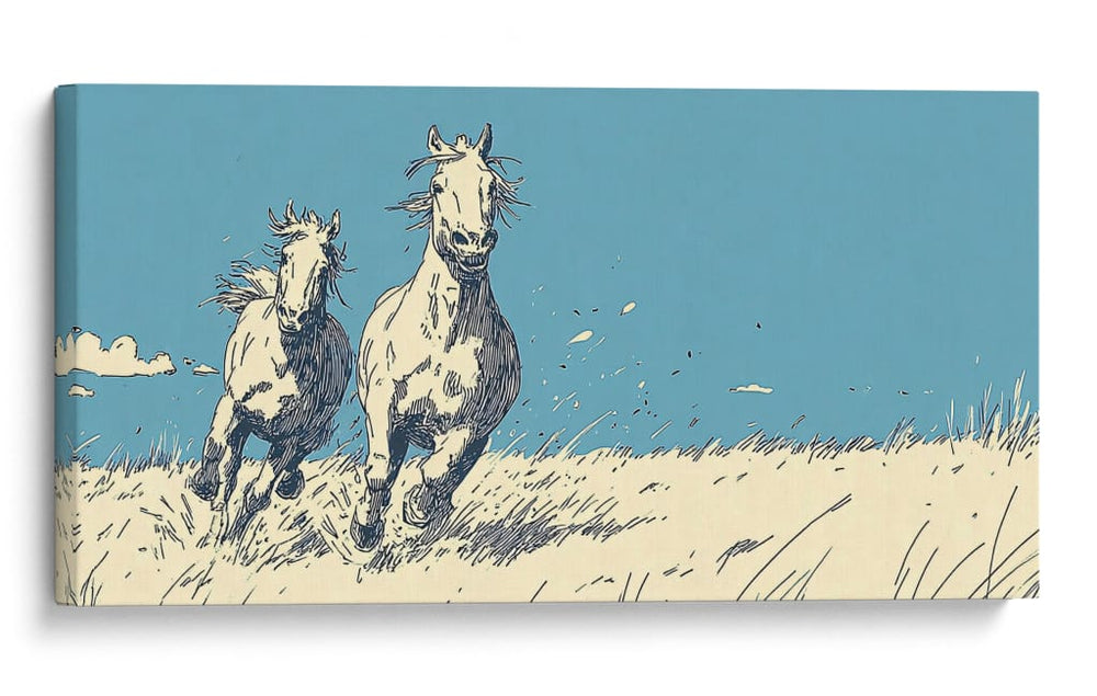 Caballos en dibujos - DIEGO D L | Cuadro decorativo de Canvas Lab