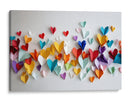 Corazones de papel en pared - DIEGO D L | Cuadro decorativo de Canvas Lab