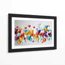 Corazones de papel en pared - DIEGO D L | Cuadro decorativo de Canvas Lab