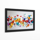 Corazones de papel en pared - DIEGO D L | Cuadro decorativo de Canvas Lab