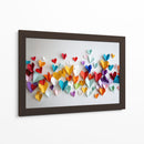 Corazones de papel en pared - DIEGO D L | Cuadro decorativo de Canvas Lab
