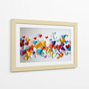 Corazones de papel en pared - DIEGO D L | Cuadro decorativo de Canvas Lab