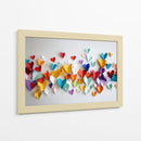 Corazones de papel en pared - DIEGO D L | Cuadro decorativo de Canvas Lab