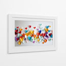 Corazones de papel en pared - DIEGO D L | Cuadro decorativo de Canvas Lab