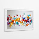 Corazones de papel en pared - DIEGO D L | Cuadro decorativo de Canvas Lab