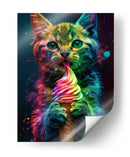 Gato Psicodélico - Puffy Design | Cuadro decorativo de Canvas Lab