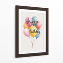 Feliz Cumpleaños con globos - DIEGO D L | Cuadro decorativo de Canvas Lab