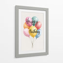 Feliz Cumpleaños con globos - DIEGO D L | Cuadro decorativo de Canvas Lab