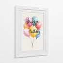Feliz Cumpleaños con globos - DIEGO D L | Cuadro decorativo de Canvas Lab