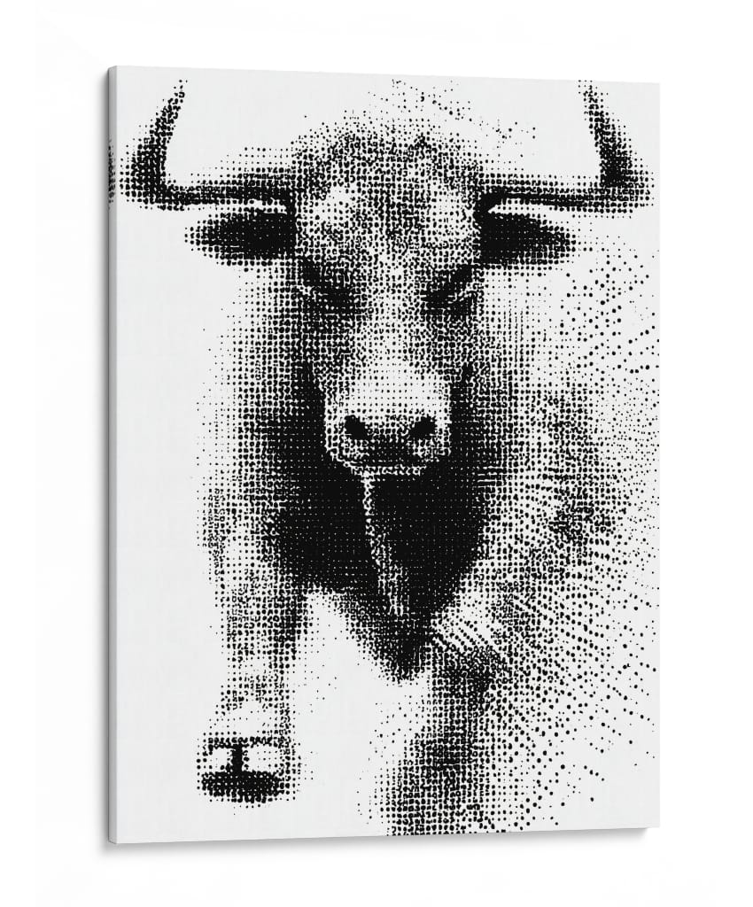 Toro en puntos - DIEGO D L | Cuadro decorativo de Canvas Lab