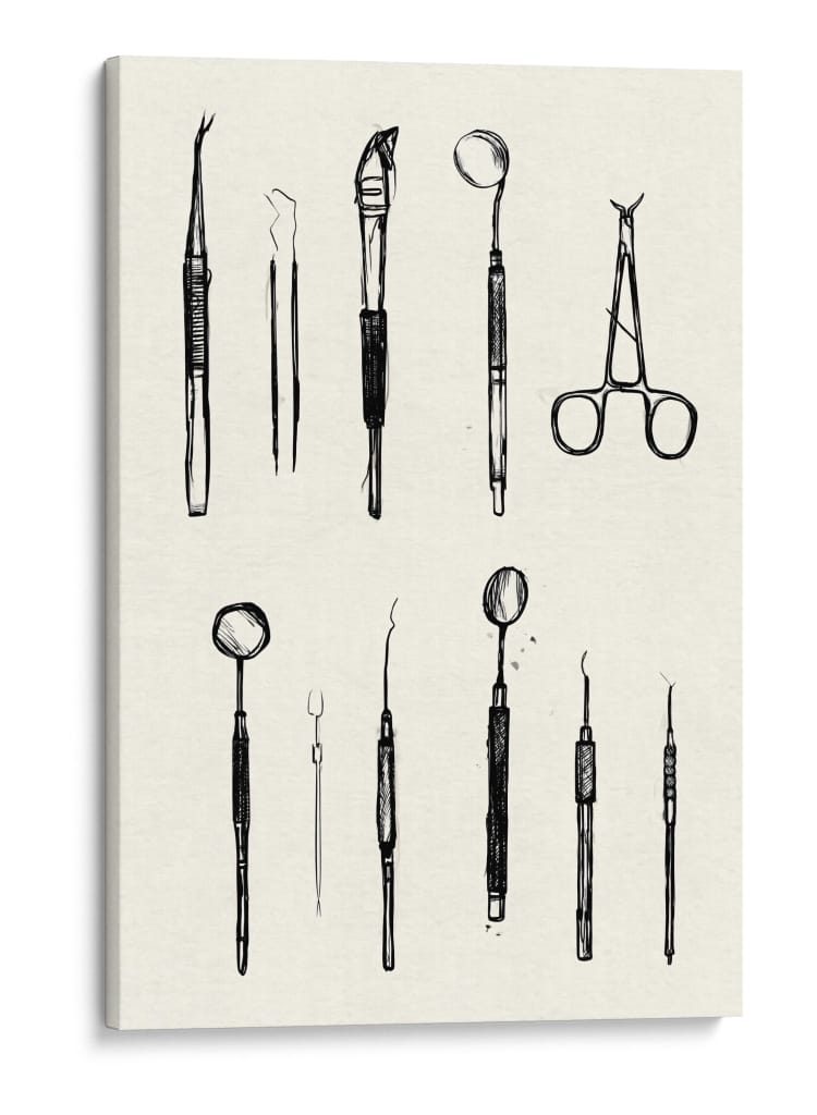 Instrumentos dentales en orden - DIEGO D L | Cuadro decorativo de Canvas Lab