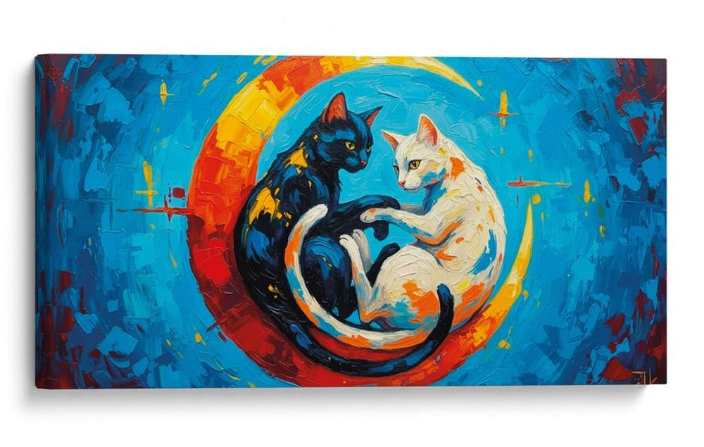 Gato ying yang - Miauch | Cuadro decorativo de Canvas Lab