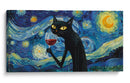 Gato con vino - Miauch | Cuadro decorativo de Canvas Lab