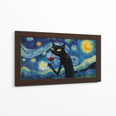 Gato con vino - Miauch | Cuadro decorativo de Canvas Lab
