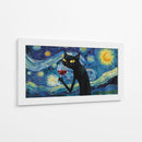 Gato con vino - Miauch | Cuadro decorativo de Canvas Lab