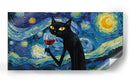 Gato con vino - Miauch | Cuadro decorativo de Canvas Lab
