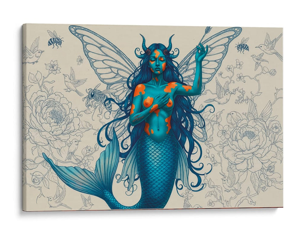 Sirena mariposa - Miauch | Cuadro decorativo de Canvas Lab