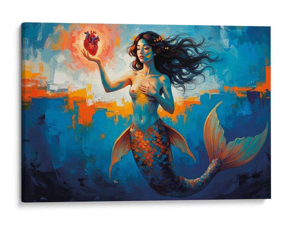 Sirena enamorada - Miauch | Cuadro decorativo de Canvas Lab