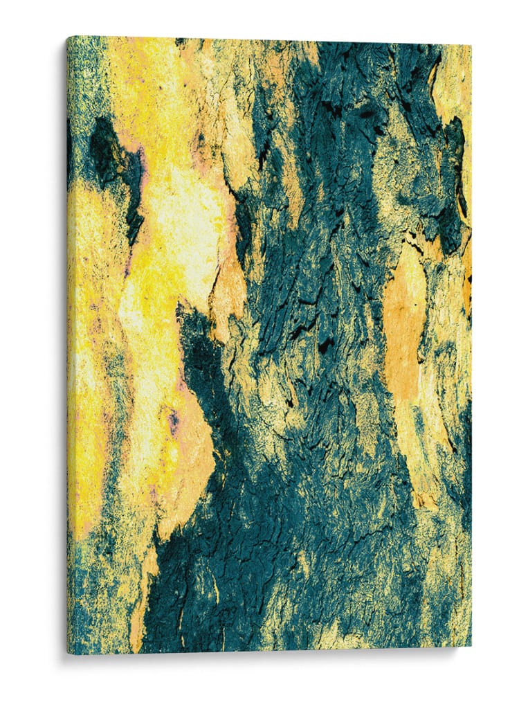 Azul y oro con naturaleza - FErB | Cuadro decorativo de Canvas Lab
