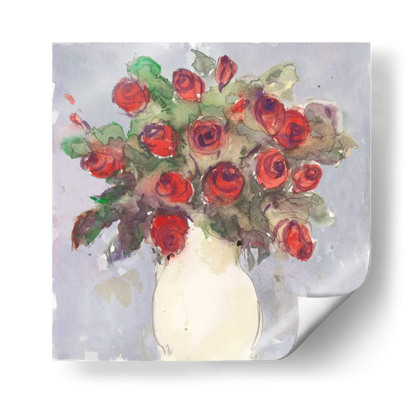 Bouquet De Acuarela I - Samuel Dixon | Cuadro decorativo de Canvas Lab