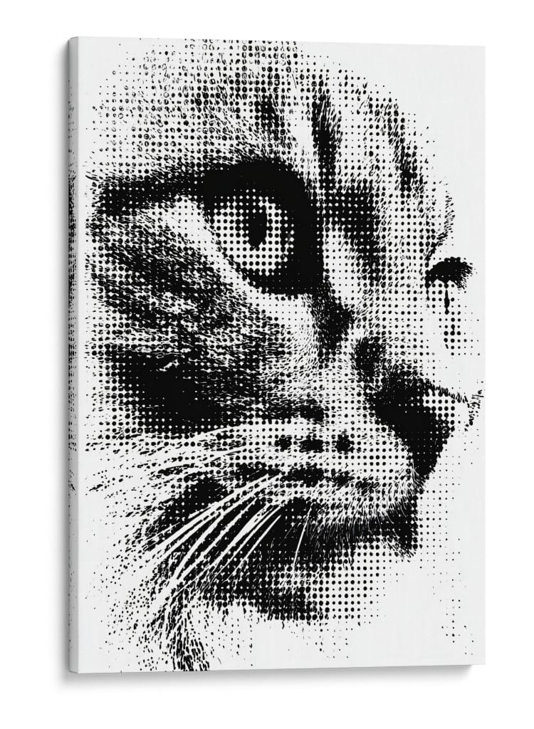 Cara de gato en puntos - DIEGO D L | Cuadro decorativo de Canvas Lab