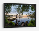 Amanecer de la mañana brumosa en el lago - Keller | Cuadro decorativo de Canvas Lab