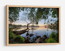 Amanecer de la mañana brumosa en el lago - Keller | Cuadro decorativo de Canvas Lab