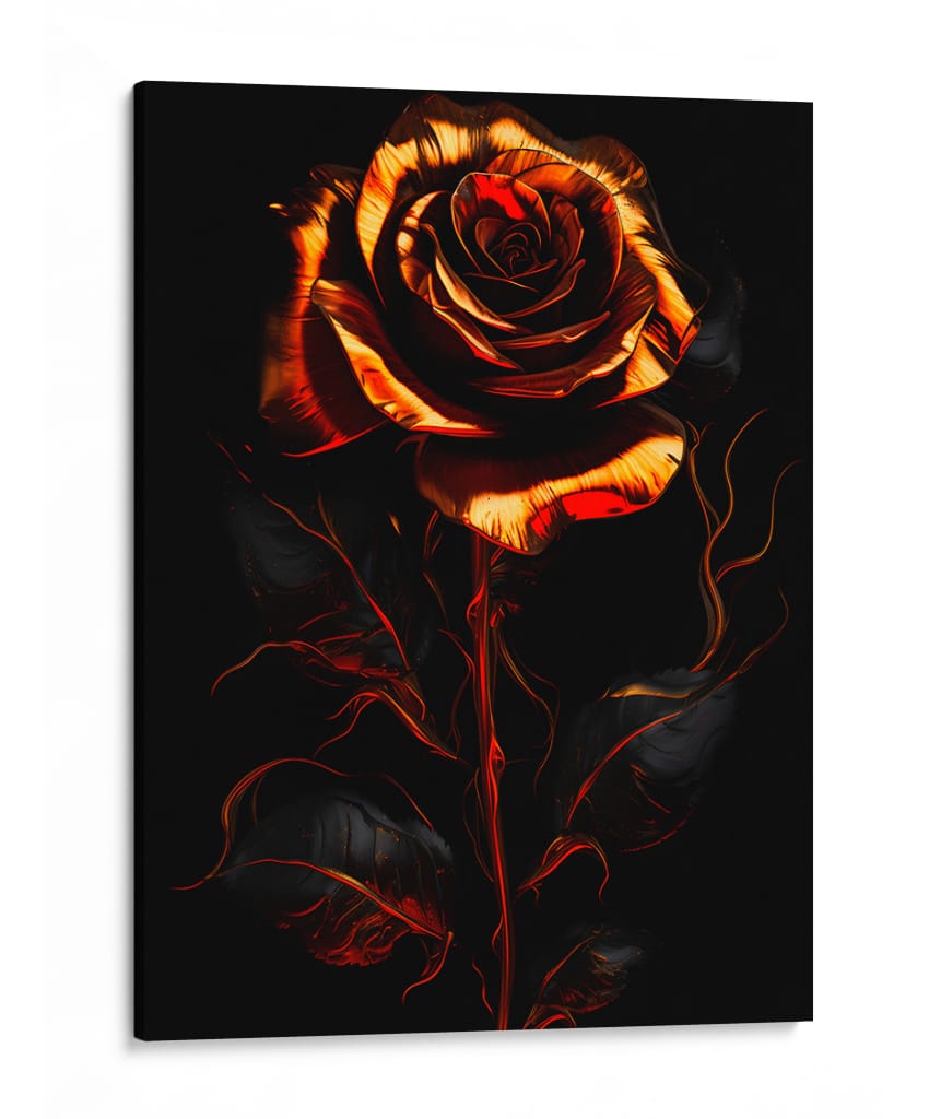 Fuego Dorado - Puffy Design | Cuadro decorativo de Canvas Lab