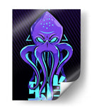 Kraken Neon - Puffy Design | Cuadro decorativo de Canvas Lab