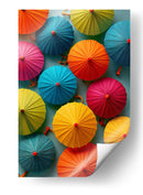 Colores en sombrillas abiertas - DIEGO D L | Cuadro decorativo de Canvas Lab