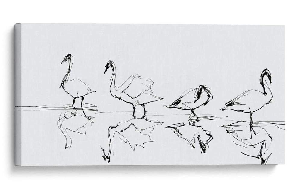 Lago con cisnes - DIEGO D L | Cuadro decorativo de Canvas Lab