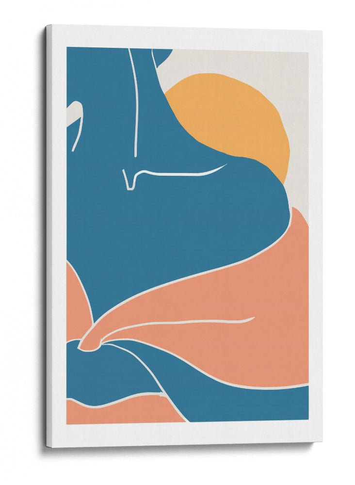 Abrazo abstracto del atardecer - Fluidys Studio II | Cuadro decorativo de Canvas Lab