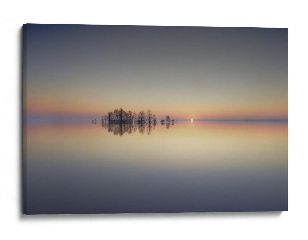 Atardecer en Mirror Lake - Liyun Yu | Cuadro decorativo de Canvas Lab