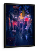 Callejón lluvioso de Tokio - Javier de la | Cuadro decorativo de Canvas Lab