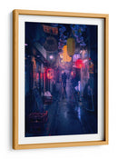 Callejón lluvioso de Tokio - Javier de la | Cuadro decorativo de Canvas Lab