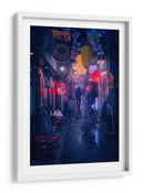 Callejón lluvioso de Tokio - Javier de la | Cuadro decorativo de Canvas Lab