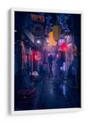 Callejón lluvioso de Tokio - Javier de la | Cuadro decorativo de Canvas Lab