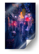 Callejón lluvioso de Tokio - Javier de la | Cuadro decorativo de Canvas Lab