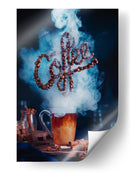 Arte de granos de café humeantes - Dina Belenko | Cuadro decorativo de Canvas Lab