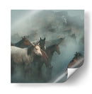 Caballos salvajes en el polvo - Huseyin Taşkın | Cuadro decorativo de Canvas Lab