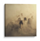 Caballos salvajes al galope entre el polvo - Huseyin Taşkın | Cuadro decorativo de Canvas Lab