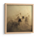 Caballos salvajes al galope entre el polvo - Huseyin Taşkın | Cuadro decorativo de Canvas Lab