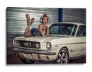 Coche clásico retro estilo pin-up - gNo | Cuadro decorativo de Canvas Lab